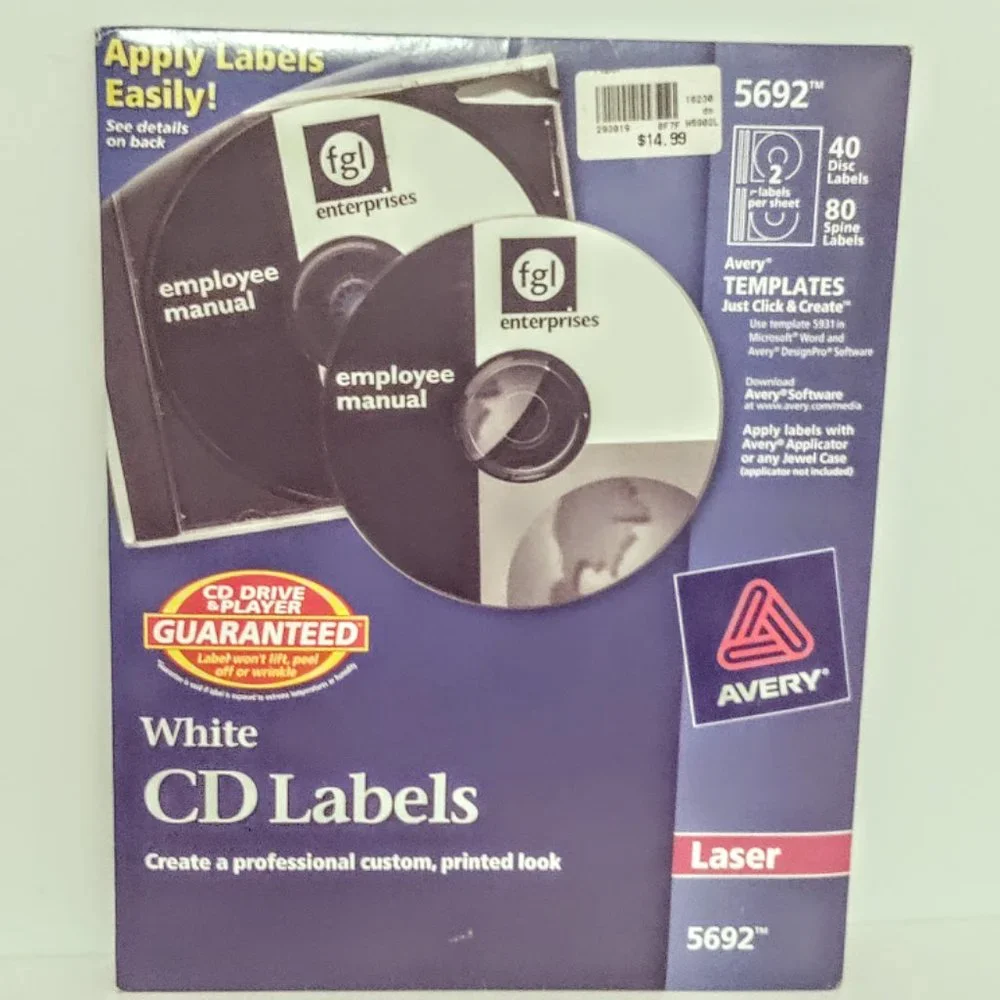 AVERY White CD Labels No. #5692 Laser